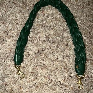 Clare V evergreen braided shoulder strap